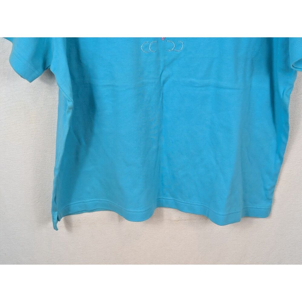 Vintage Quacker Factory Sequence Flamingo T-Shirt… - image 3